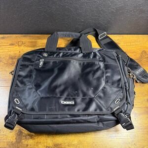 OGIO Corporate City Corp Black Nylon Messenger Bag Laptop Briefcase Mens